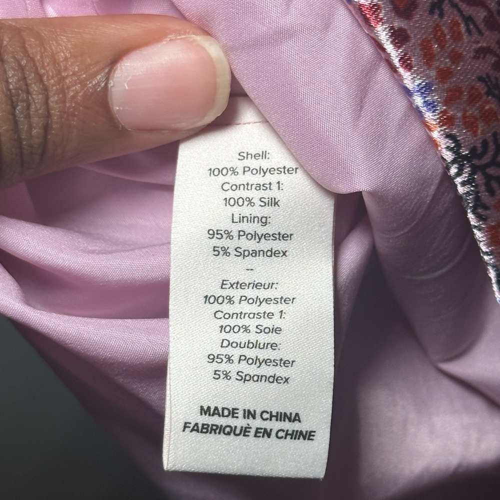 Cinq a Sept Pink Ryder Paisley Print Silk Mini Cocktail Slip Dress Size 4 - Picture 12 of 16